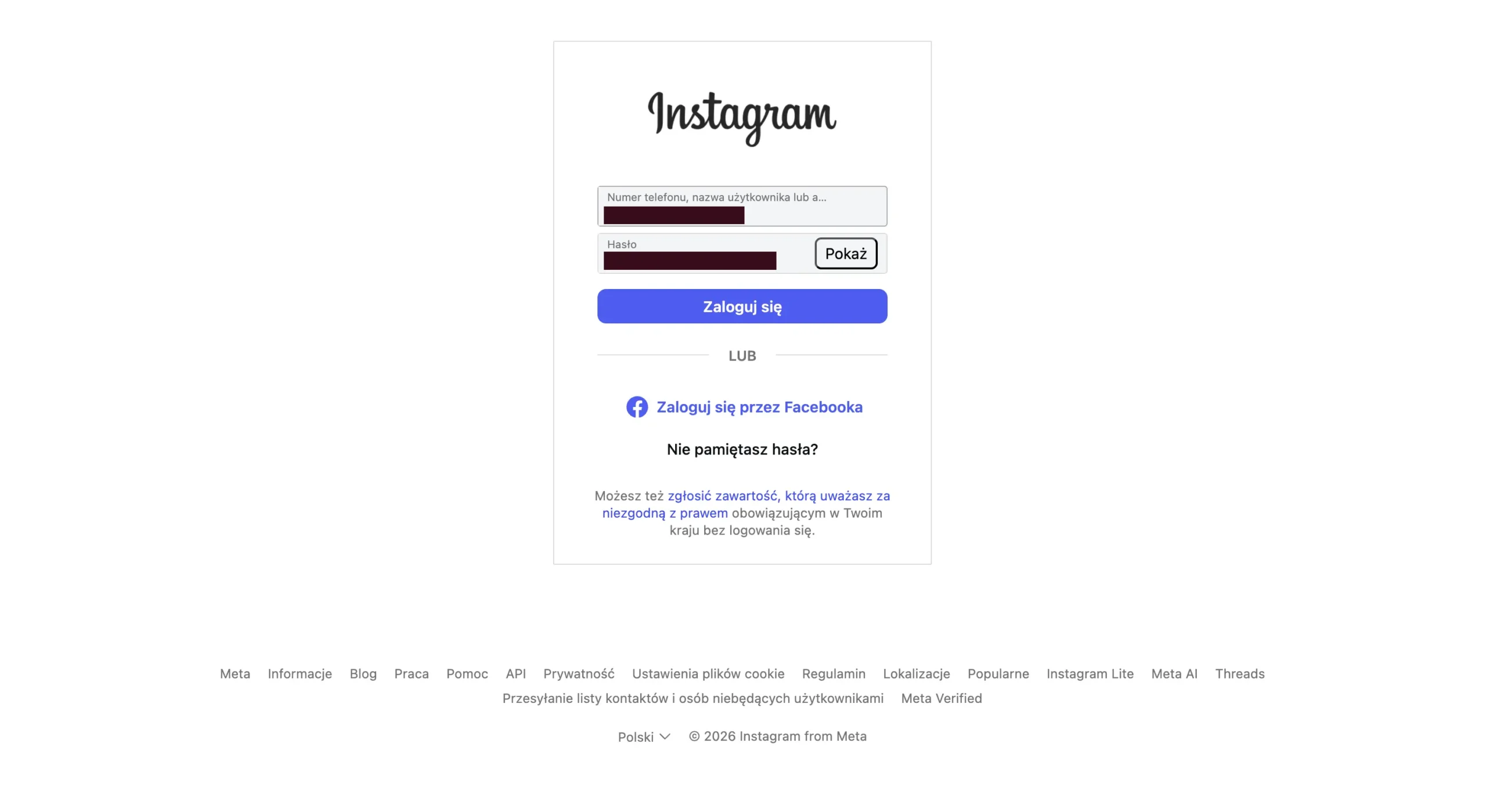 Logowanie do Instagrama i uwierzytelnianie profilu w Google Search Console